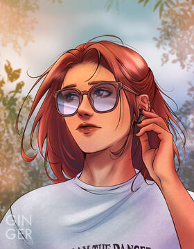 Portrait + medium background