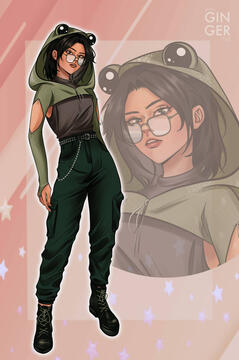 Fullbody + simple background